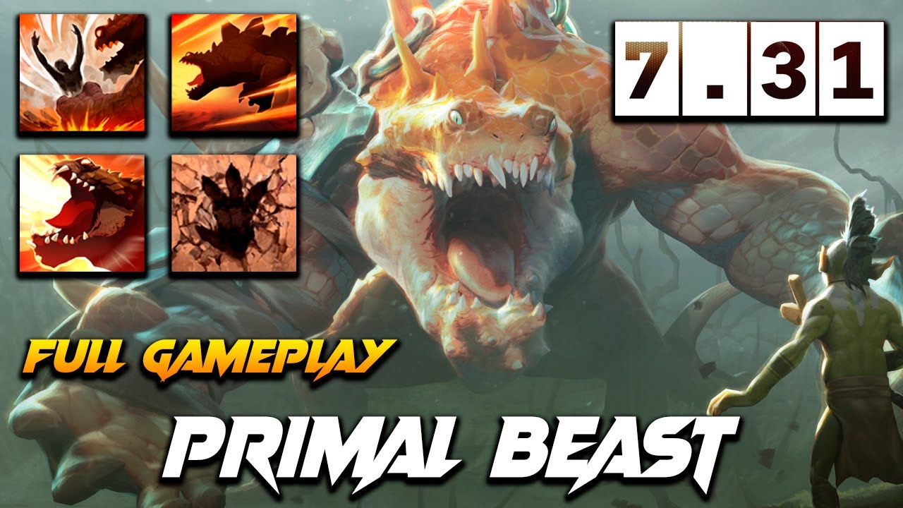 New Hero - Primal Beast - Safe Lane | Patch 7.31 Dota 2