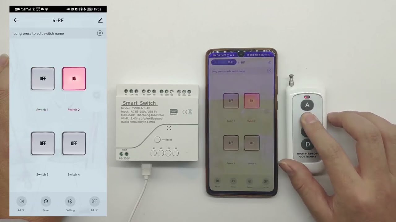 How to Set Up Tuya 4-Channel Smart WiFi Relay Module Tuya with RF 433MHz for Alexa & Google Home Iot
