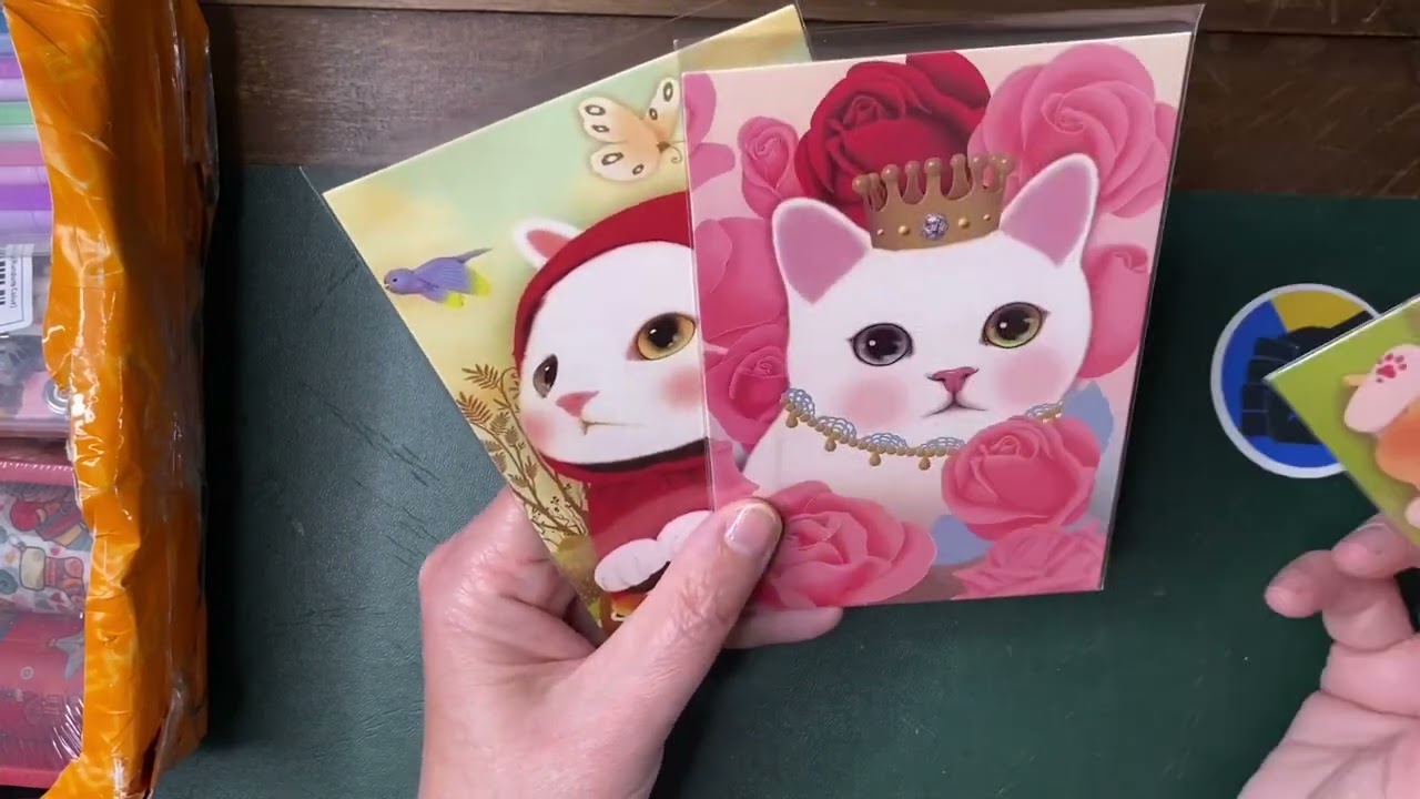 TEMU order | a haul for Postcrossing Stickers Postcards Christmas Pens