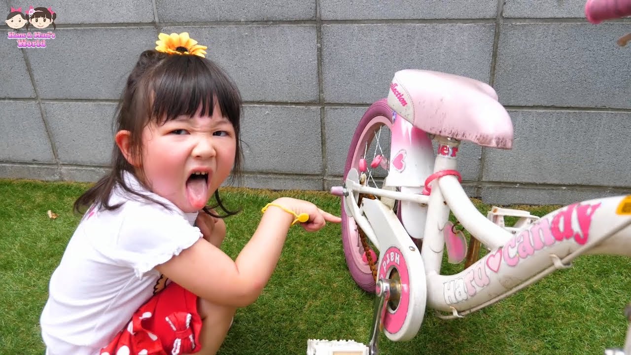 【寸劇】夢のプリンセス子供用自転車！誕生日に魔法で届いたサプライズ！ - はねまりチャンネル