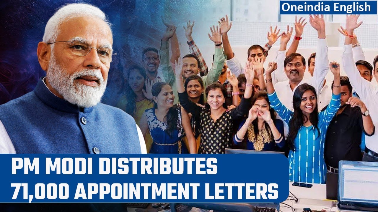 PM Modi distributes 71,000 appointment letters to new recruits at Rozgar Mela | Oneindia News