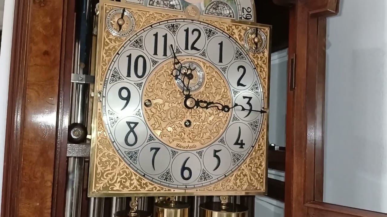 1970s Herschede Sheffield 9 tube grandfather clock 