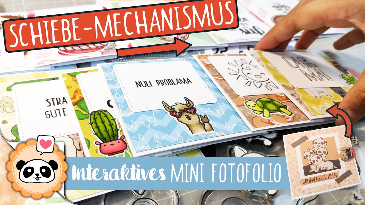 Ausziehbares Mini Fotofolio mit verstecktem Schiebemechanismus | Minialbum Tutorial | DEUTSCH