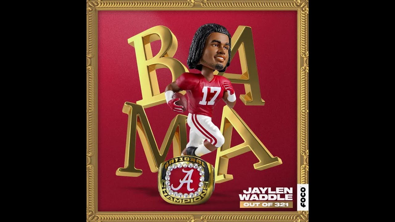 Jaylen Waddle Alabama football national championship bobblehead