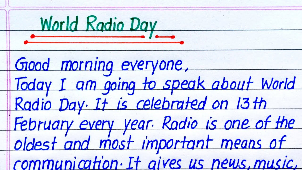 World Radio Day Speech in English || Speech on World Radio Day in English 