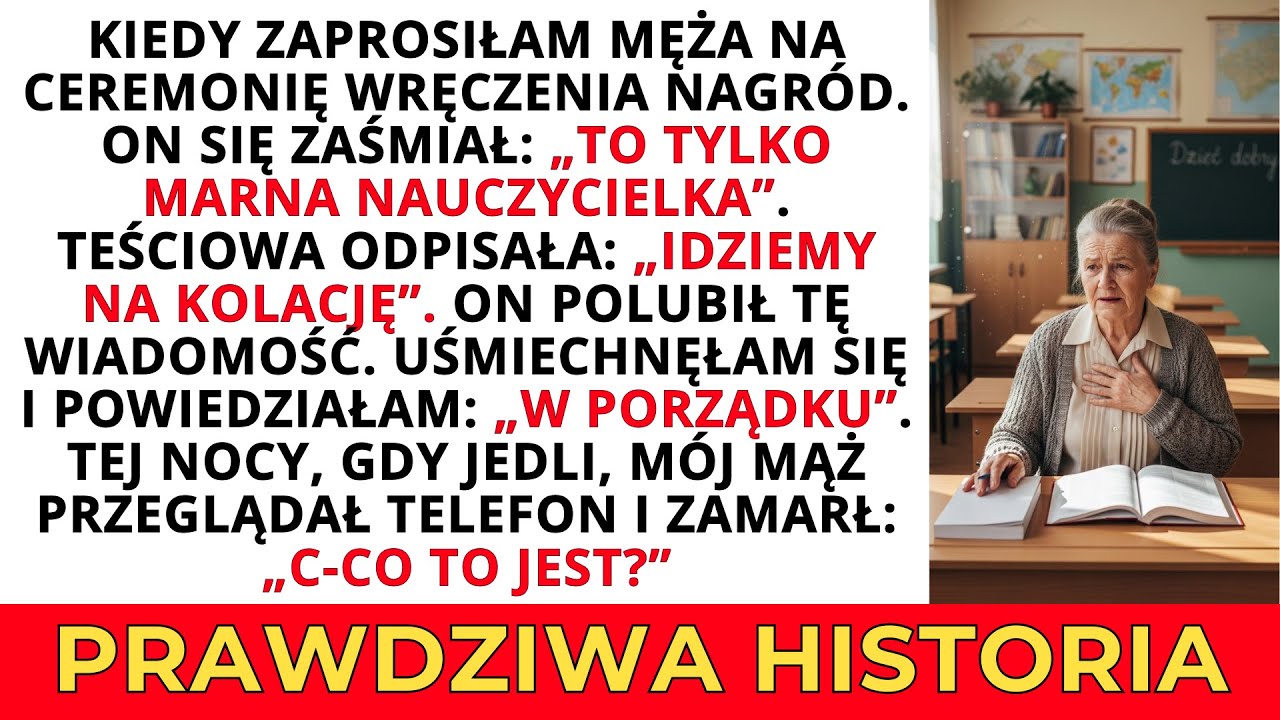 Mój mąż nazwał mnie 'zwykłą nauczycielką' — dopóki nie zobaczył mnie w ogólnokrajowej telewizji.