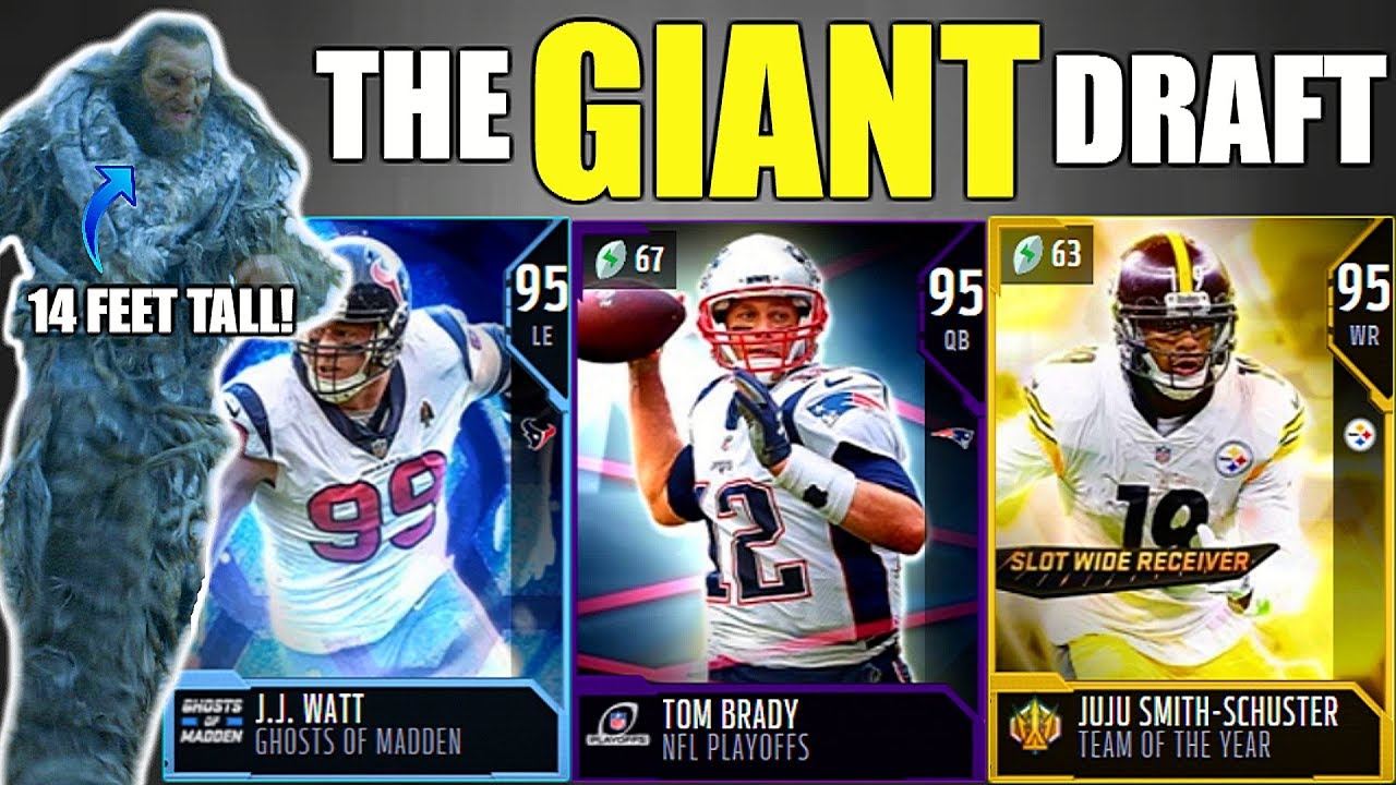 THE GIANT DRAFT! TAKING THE TALLEST PLAYER IN EVERY ROUND! Madden 19 Draft Champions