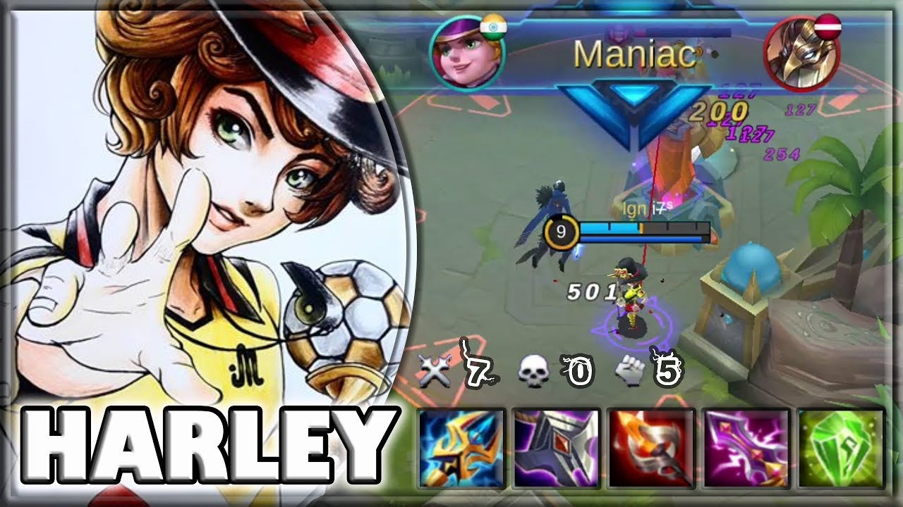 KILLING MACHINE [by i7̶ˢ] HARLEY BUILD & GAMEPLAY ~ MOBILE LEGENDS