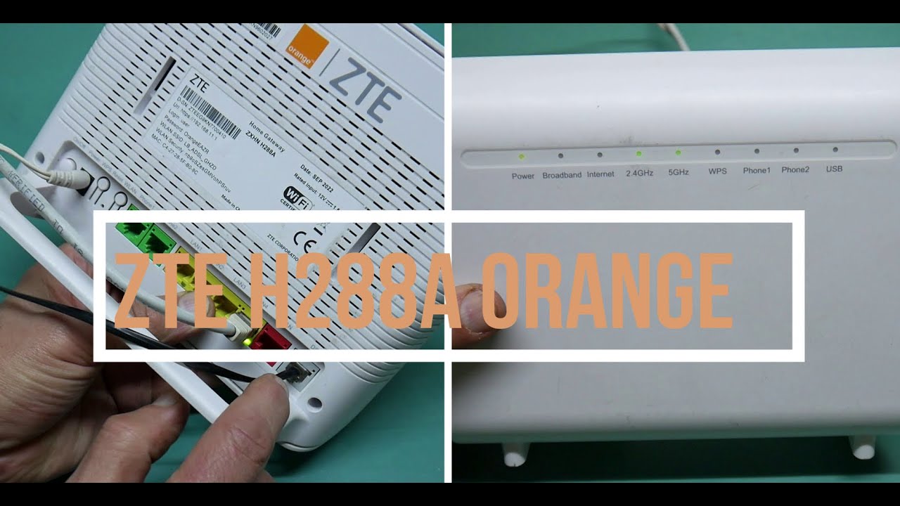 ضبط اعدادات ZTE H288A على اتصالات المغرب ZTE ORANGE