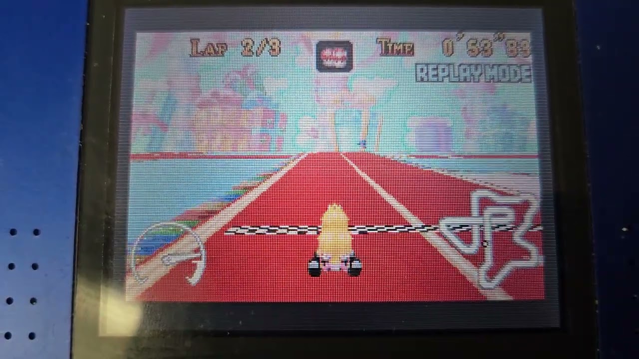 Mario Kart Super Circuit. Ribbon Road in 1:18.31 as Peach time trial