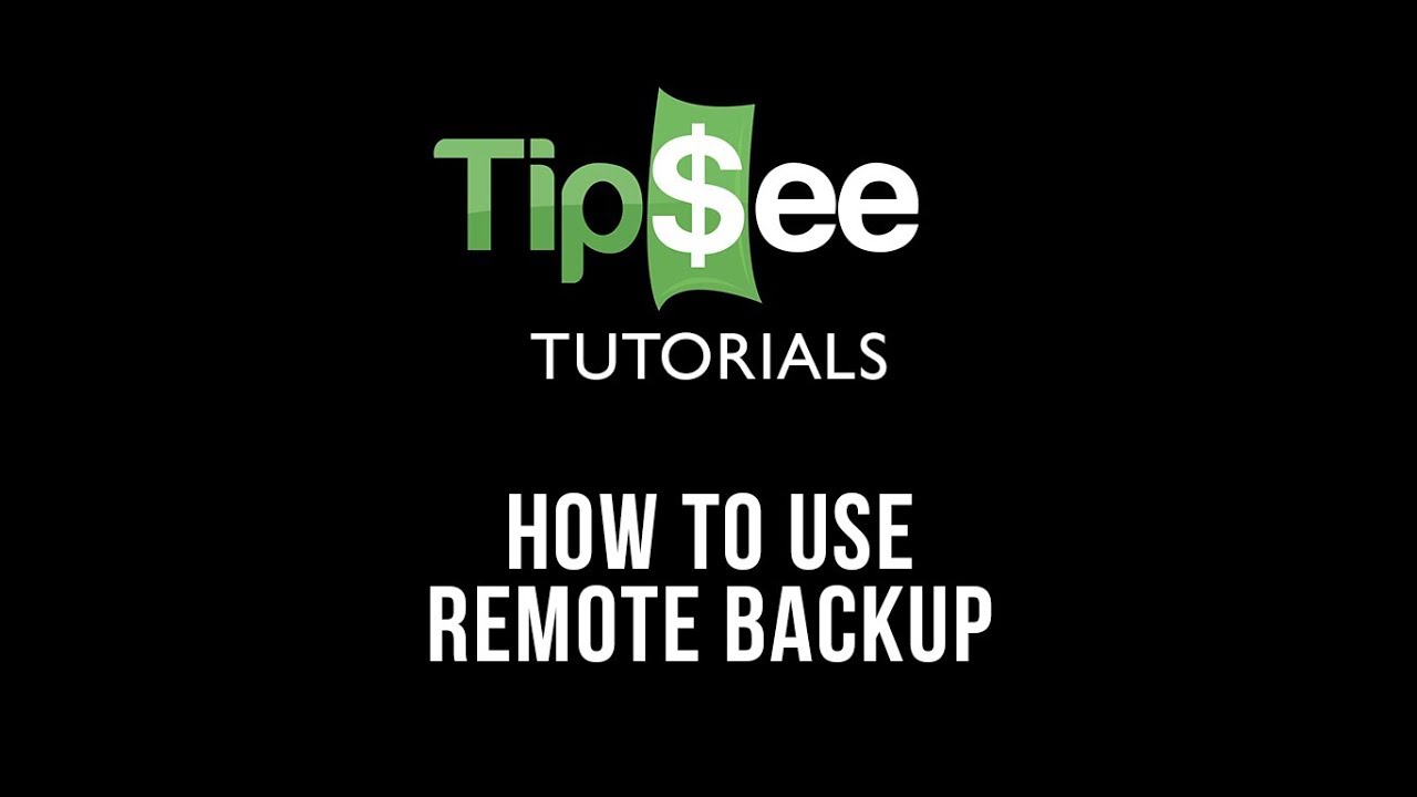 How to Use Remote Backup on TipSee