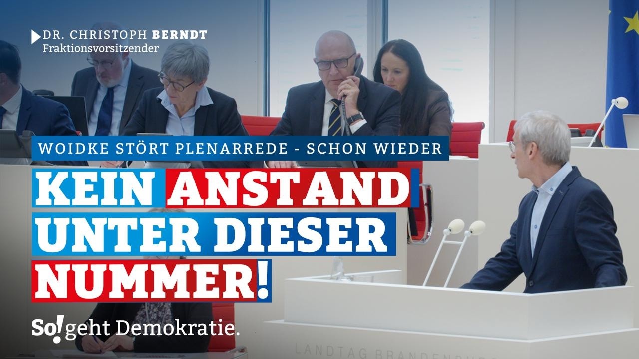 Woidke l&uuml;mmelt, kaut Kaugummi &ndash; und telefoniert dreist w&auml;hrend der Rede unseres Fraktionschefs!