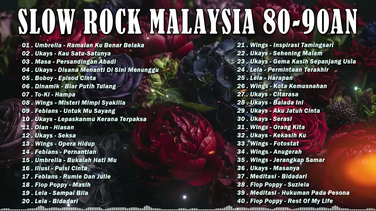 KOLEKSI 40 LAGU2 JIWANG 80AN - 90AN - LAGU JIWANG 80AN DAN 90AN TERBAIK -LAGU SLOW ROCK MALAYSIA