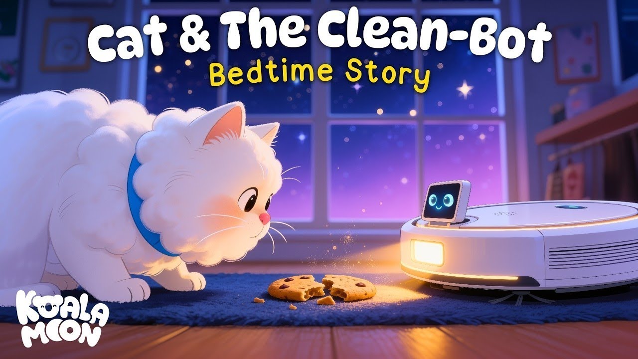 The Cat & The Clean-Bot 🍪 Calming Bedtime Stories for Kids😴
