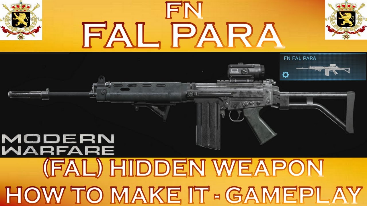 Modern Warfare FN FAL PARA - (FAL) Hidden Weapon - How To Make It - Gameplay