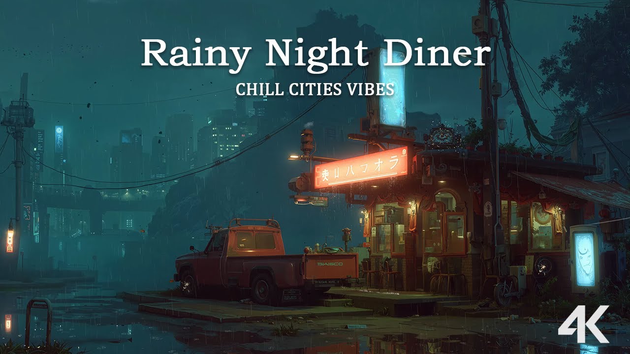 Rainy Night Diner in Tokyo 🌧️ Cozy Lofi Beats for Study & Sleep | Chill Cities Vibes