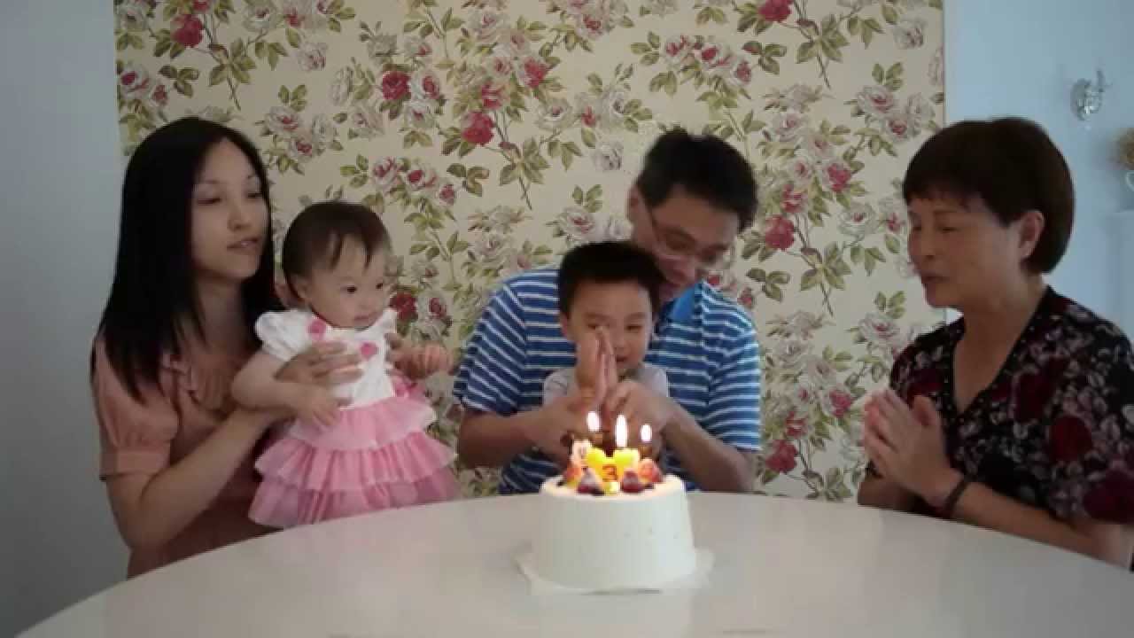 翔翔三歲生日吃蛋糕 翔3Y 媛1Y4M