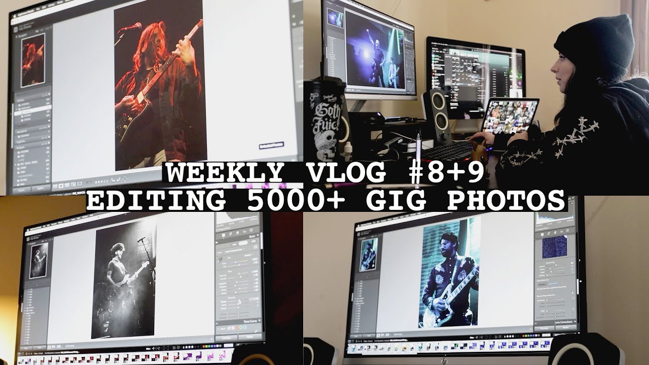 Editing 5000+ Gig Photos - Catching Up After a Chaotic Month and being an Editing Grem | STUDIO VLOG