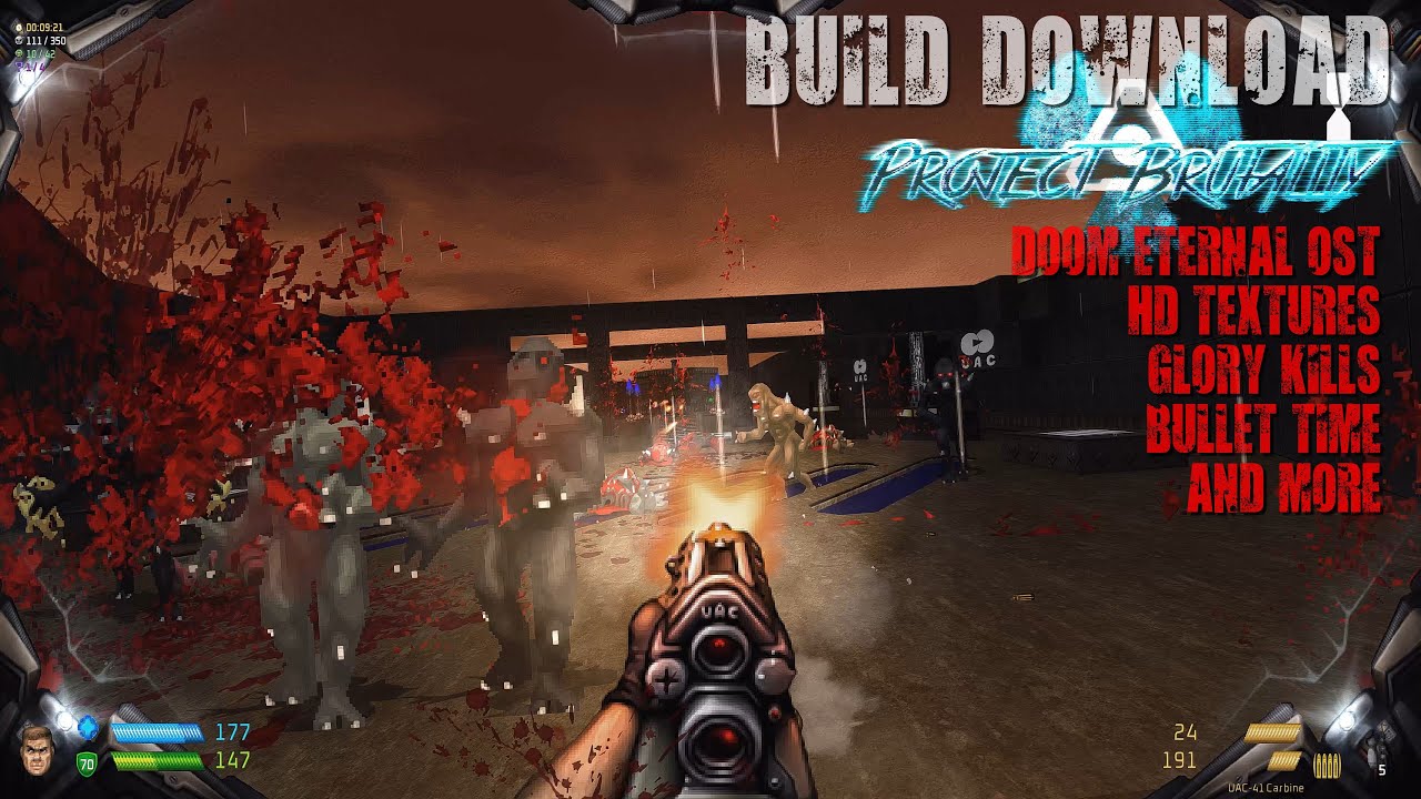 PROJECT BRUTALITY 0.3.2 + ULTIMATE DOOM 2 | MODDED BUILD SHOWCASE (Map03) + DOWNLOAD | 4K/60