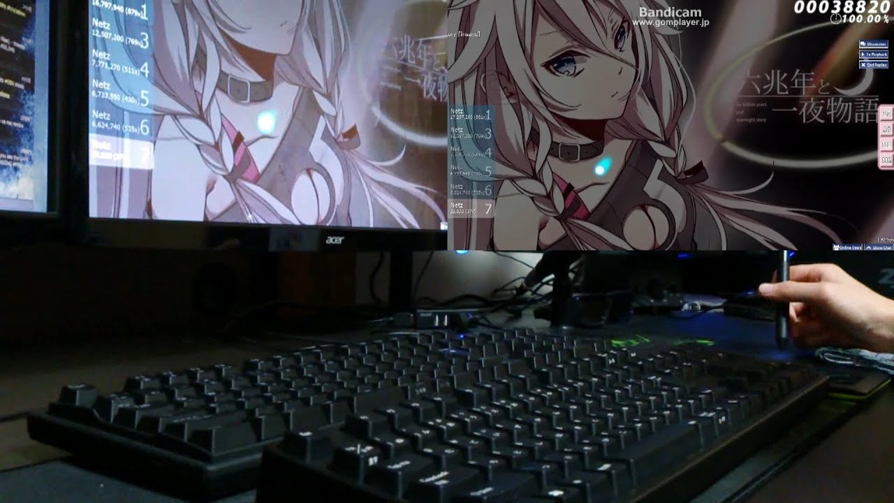 osu! KEMU VOXX　六兆年と一夜物語 【Insane】 手元動画