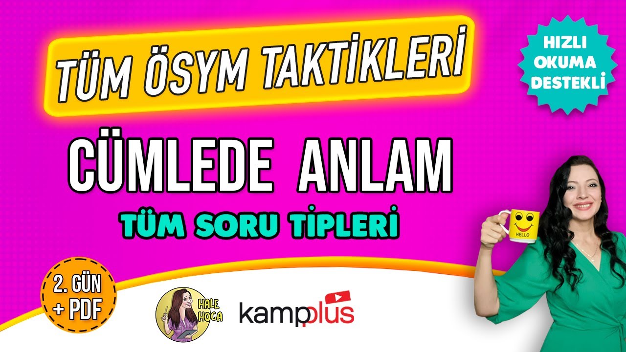 Kampplus 2.G&Uuml;N l C&uuml;mlede Anlam l T&Uuml;M &Ouml;SYM TAKTİKLERİ #tyt2023 #tytanlambilgisi
