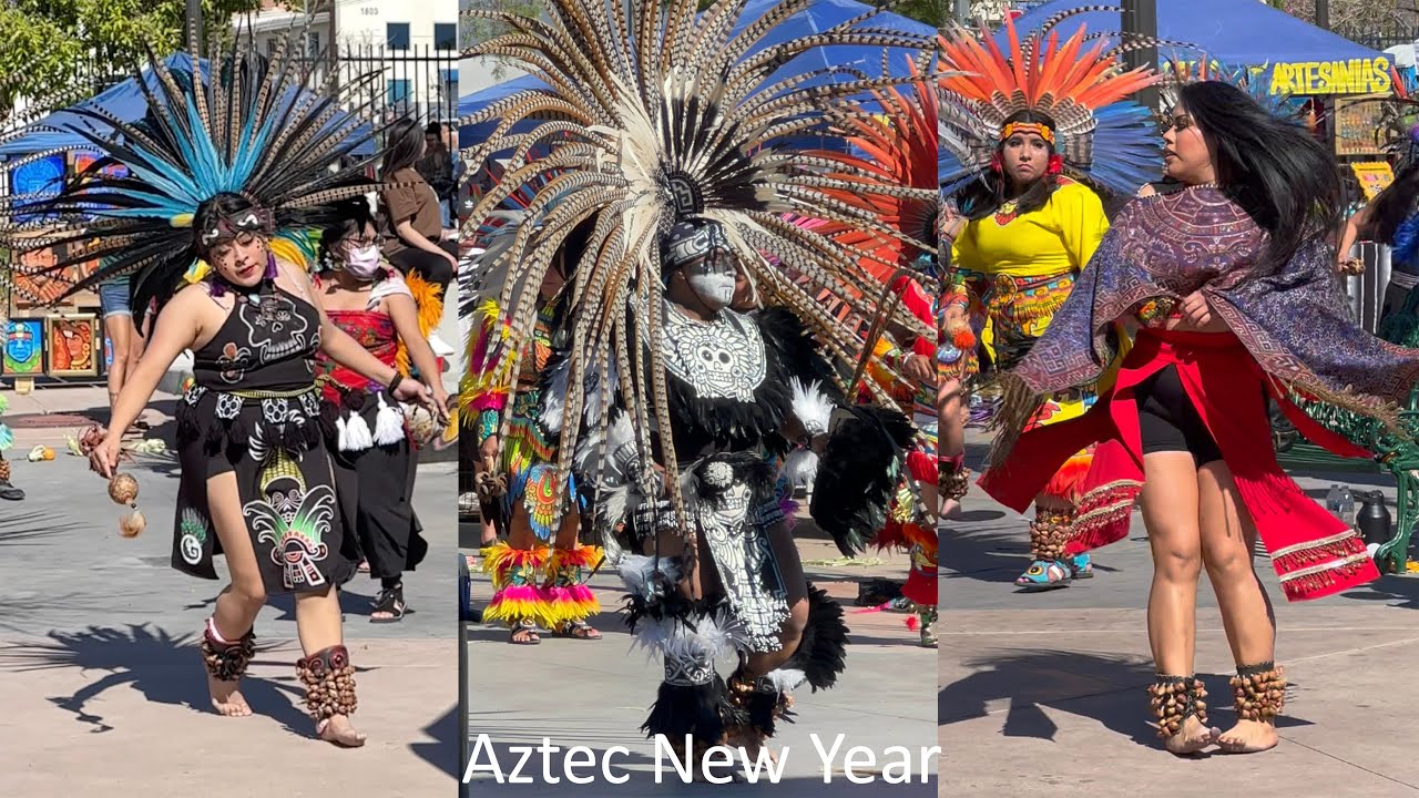 Aztec Dancers -Aztec New Year Celebration, March 12, 2022, Boyle Heights, Mariachi Plaza-Los Angeles