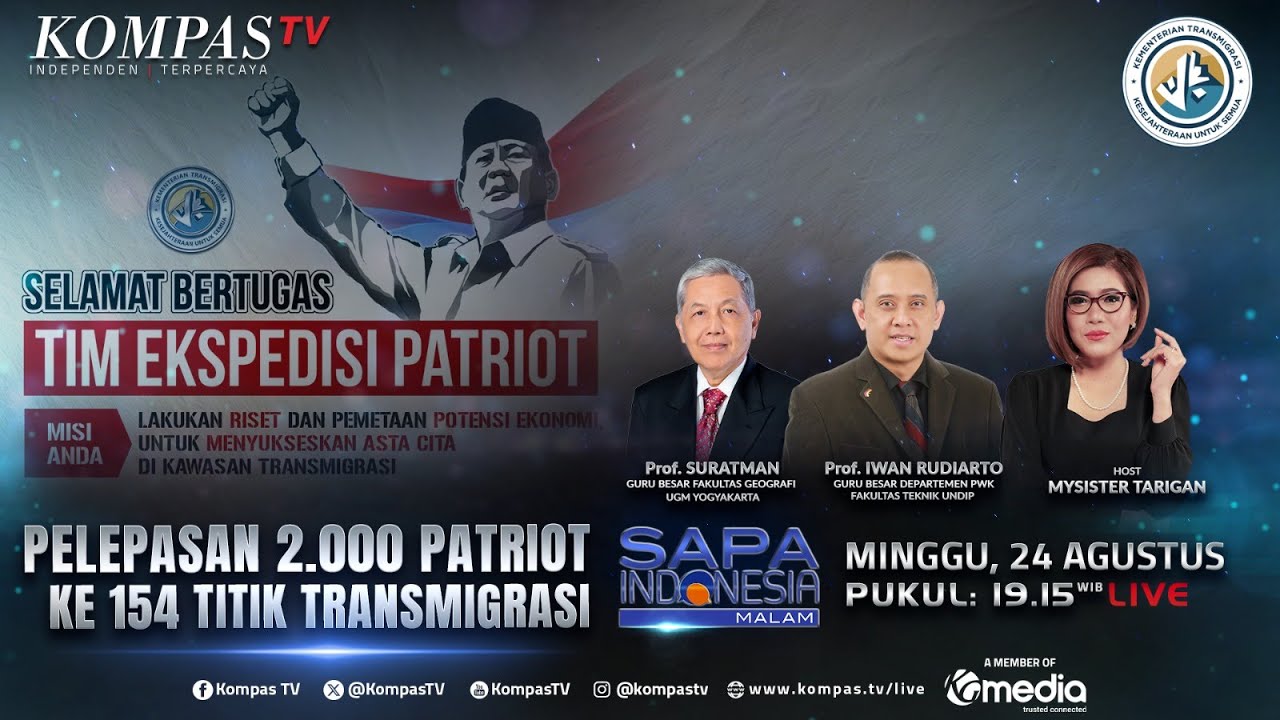 [FULL] Pelepasan 2.000 Patriot ke 154 Kawasan Transmigrasi | SAPA MALAM