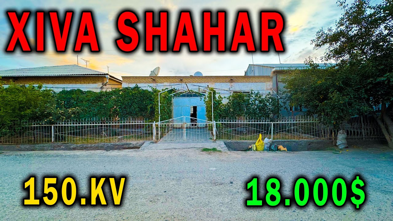 ХИВА ШАХАР КОСМОБОДДА 150.КВ.М ХОВЛИ ЖОЙ СОТИЛАДИ ЦЕНА: 18.000$ ГАЛИШИЛАДИ🤝✅