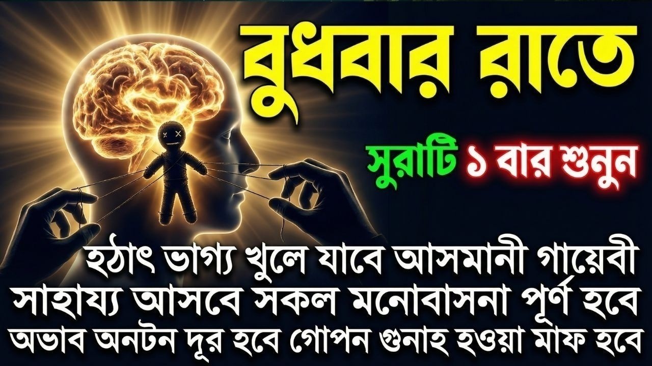 বুধবার রাতে এই সূরাগুলো শুনুন - জীন, ভুত, রোগ, দুশ্চিন্তা এবং মনের আশাপুর্ণ হবে ইনশা-আল্লাহ