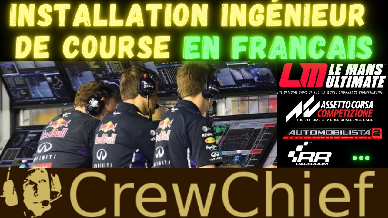 🔥Installation et paramètres CREWCHIEF en Francais 💥Meilleure aide jeux de courses #crewchief