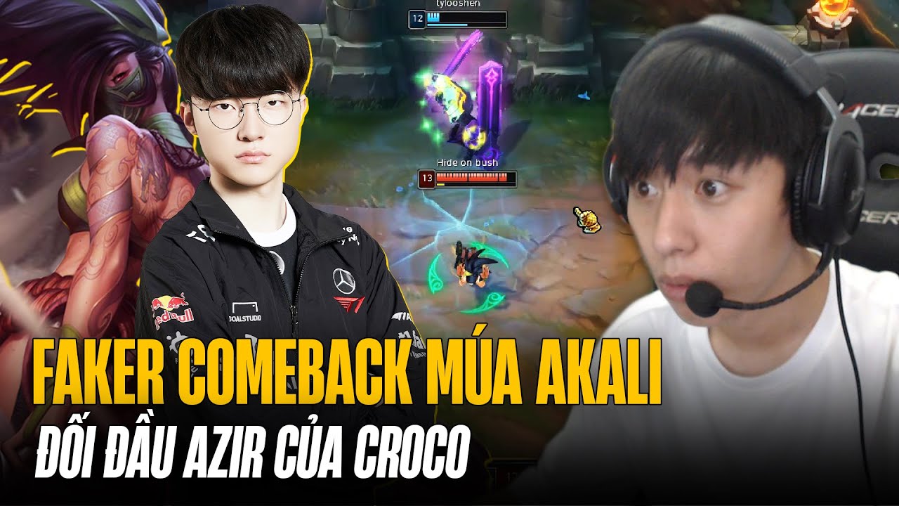 FAKER COMEBACK VỚI AKALI UPDATE 13.16 vs AZIR CỦA CROCO SIÊU ĐẲNG CẤP
