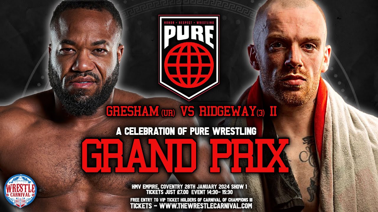 [FREE MATCH] PURE RULES - Jonathan Gresham v Chris Ridgeway II ( PURE Grand Prix, ROH, IMPACT, TNA)
