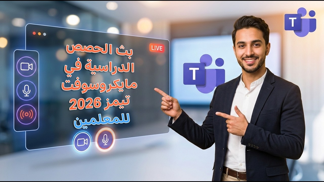 آلية بث الحصص الدراسية عبر التيمز 2026