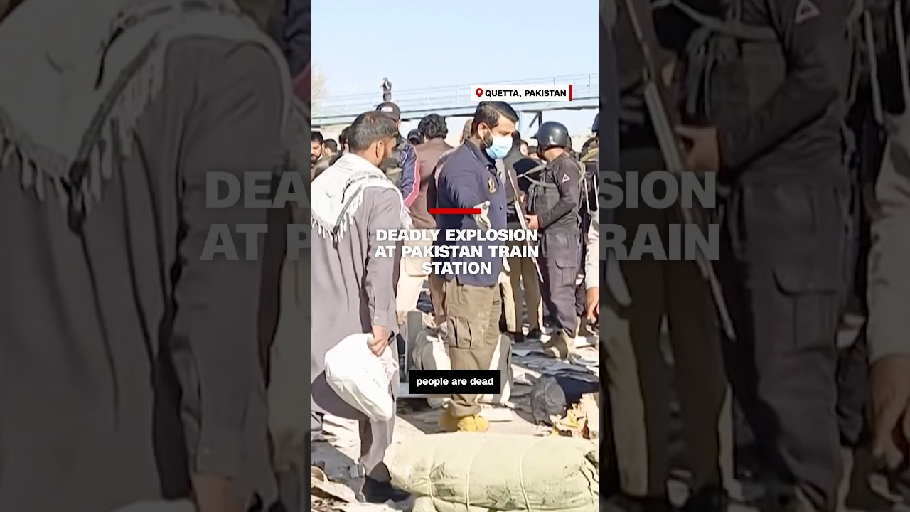Deadly explosion at Pakistan train station