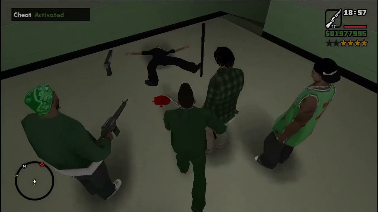 gta san andreas cj grove street gang attack police station