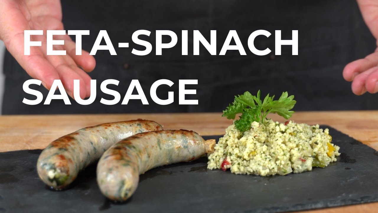 Make your own feta spinach sausage - delicious and simple