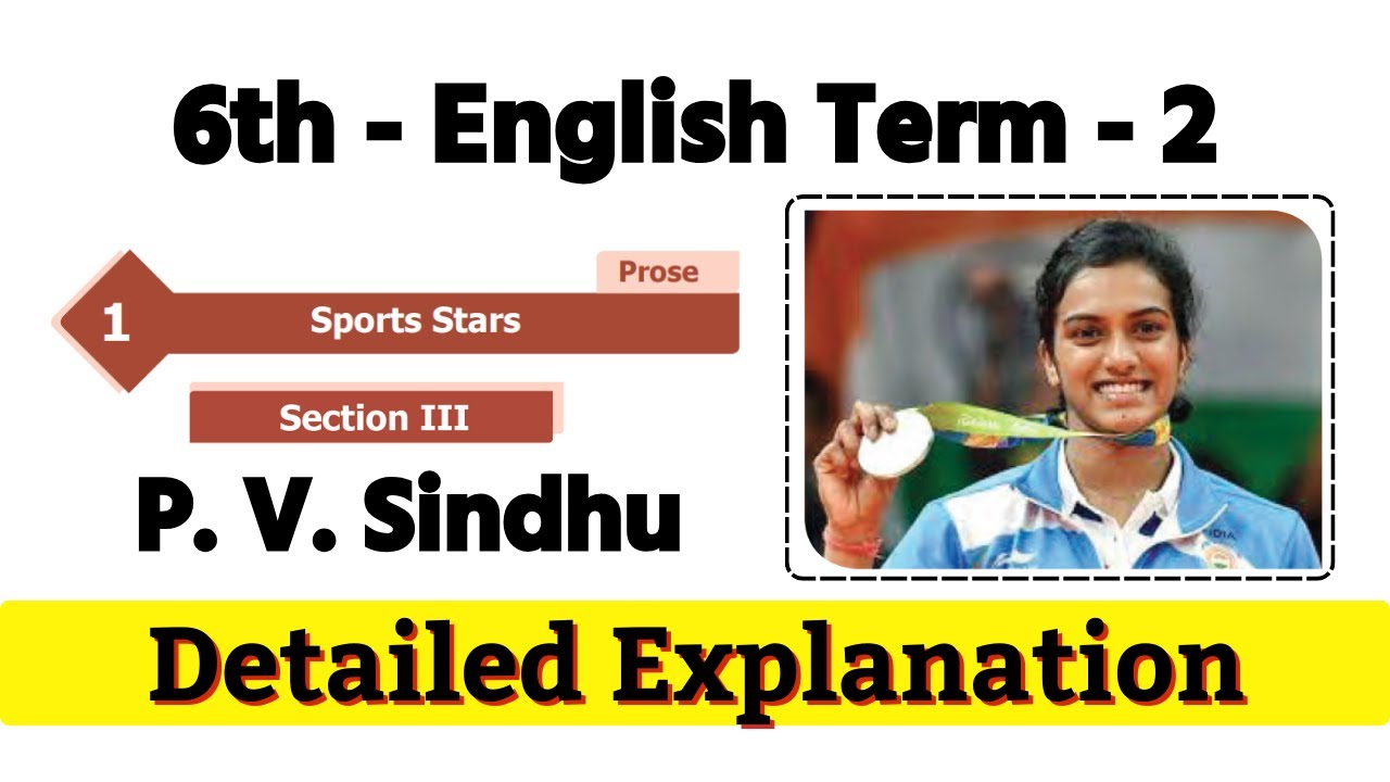 Sports Stars | P.V. Sindhu | 6th English  | SGT Exam | TET English TET Paper - 1 & 2 English