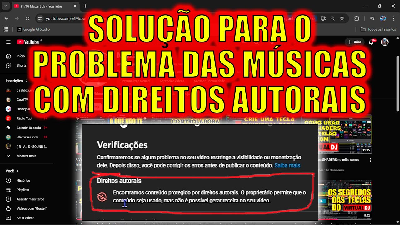 Como resolver problema de Música com Direitos autorais Copyright