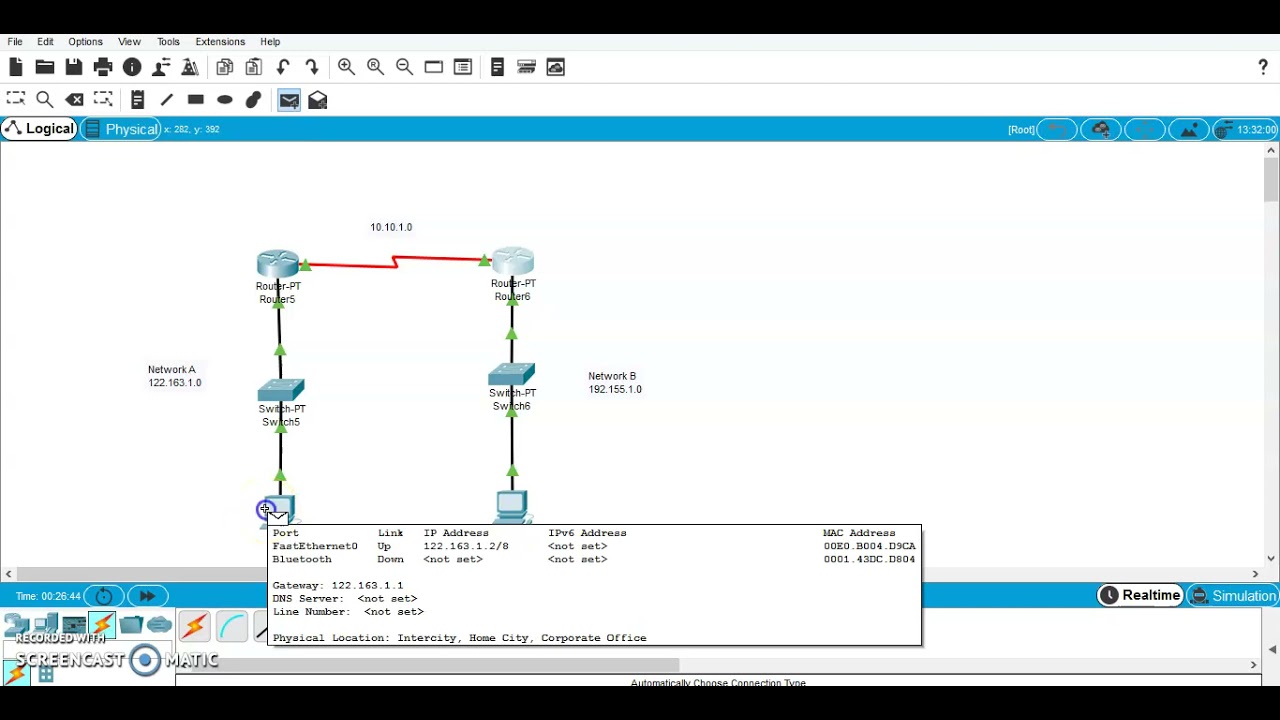 Routing Information Protocol using Cisco packet Tracer