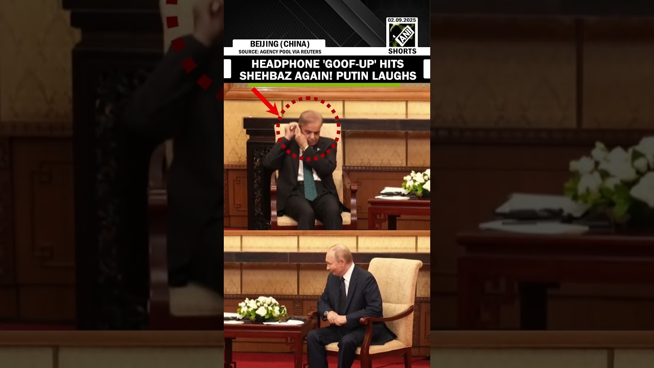 Watch: Pakistani PM Shehbaz Sharif&rsquo;s Headphone fumble in Beijing leaves Putin laughing, again!