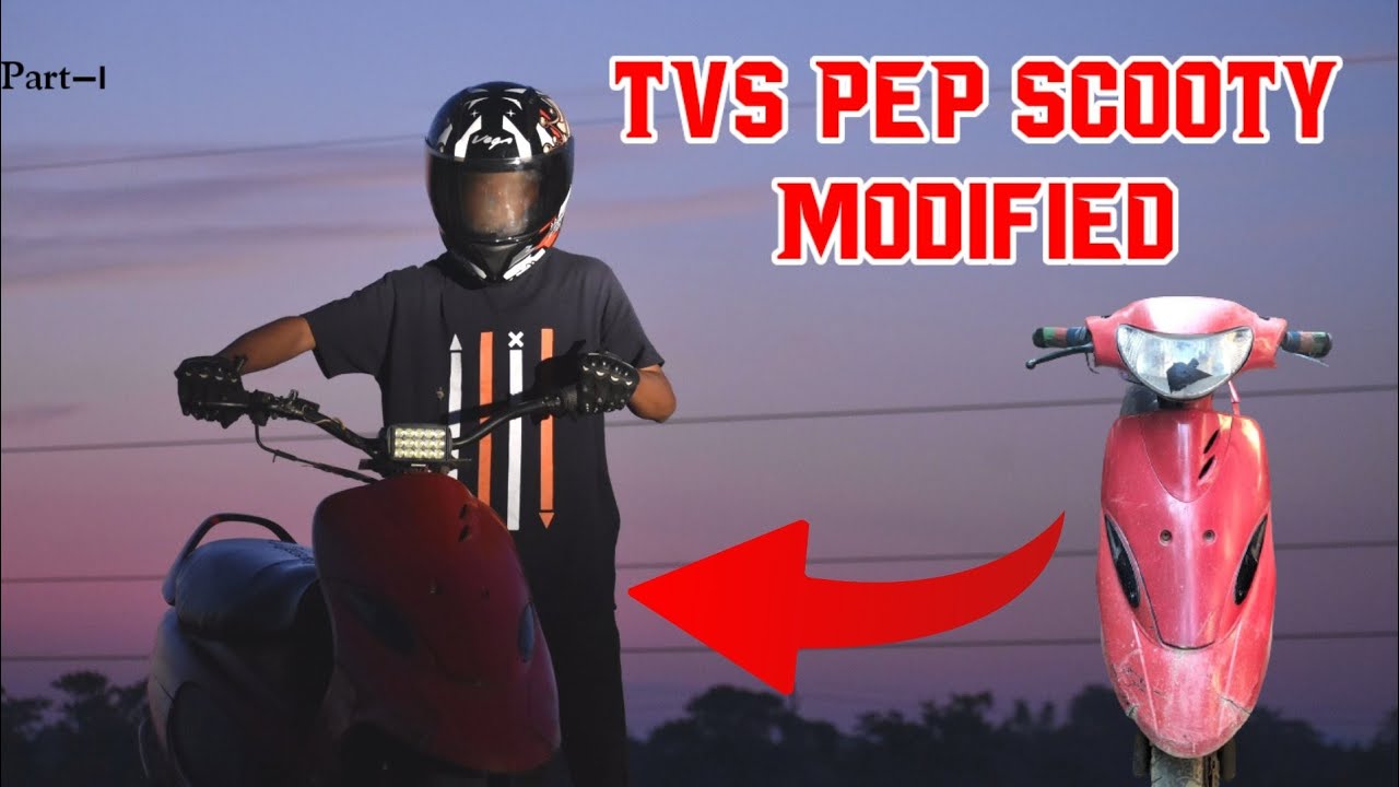TVS scooty pep modified.Handle change. part-- 1