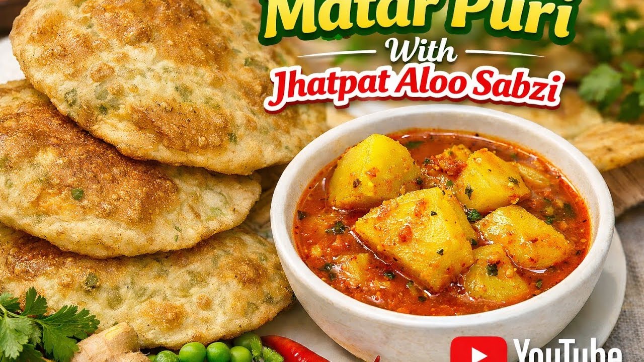 Matar Puri With Jhatpat Aloo Sabzi #family #bangalore  #home 