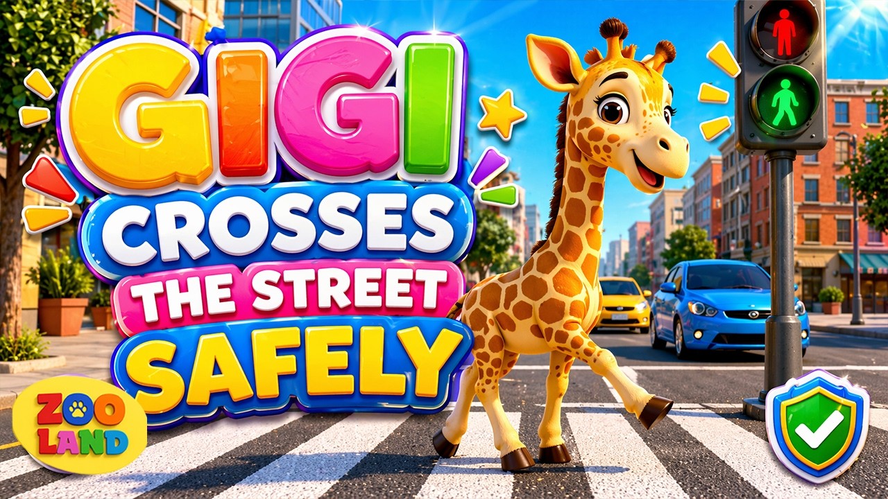 Gigi Crosses the Street Safely | Educational Kids Song | Animal Friends