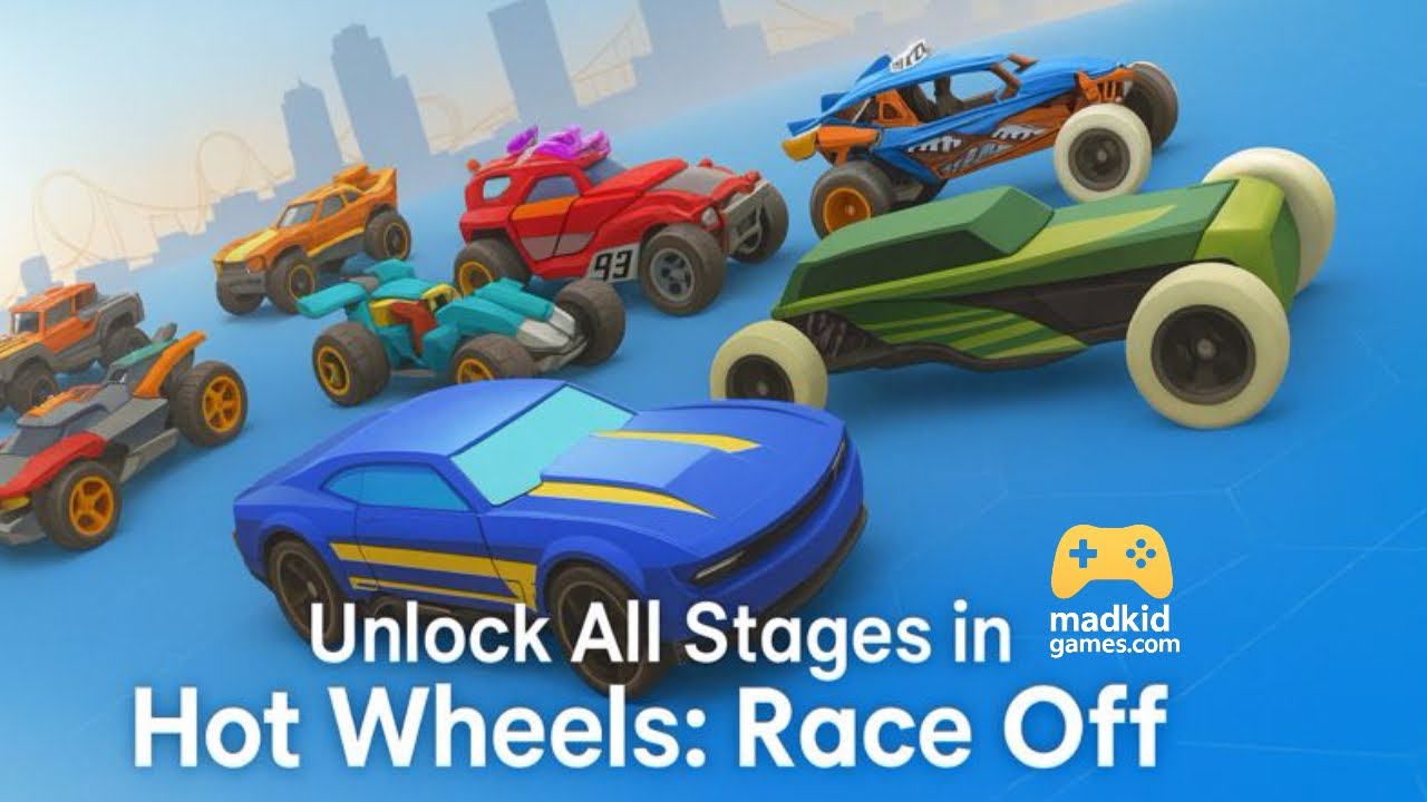 How To Unlock All Levels in Hot Wheels: Race Off Game - Secret Cheat Code Play on MadKidGames