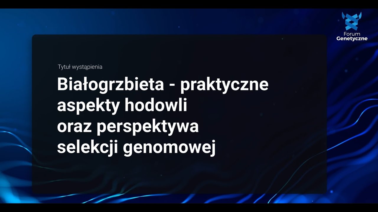 Białogrzbieta - praktyczne aspekty hodowli oraz perspektywa selekcji genomowej | V Forum Genetyczne