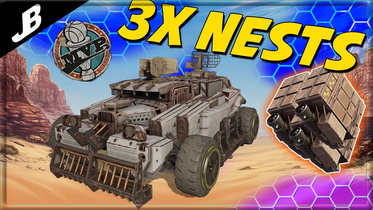 The ULTIMATE Defense. Triple Nest Homing Rocket Volley - Crossout Gameplay