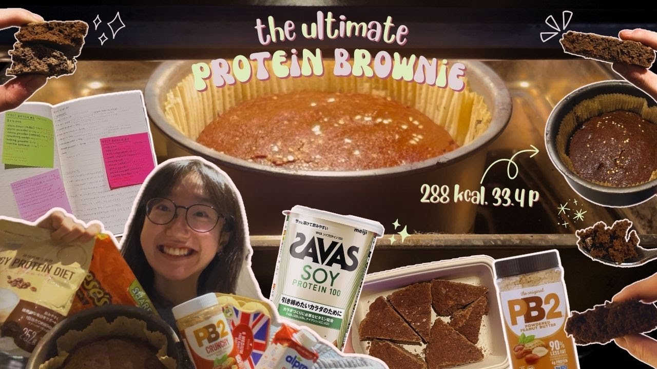 quest to bake the ULTIMATE EPIC PROTEIN BIRTHDAY BROWNIE for my friend 🎂 | 288kcal 34p 💪🏼🍪