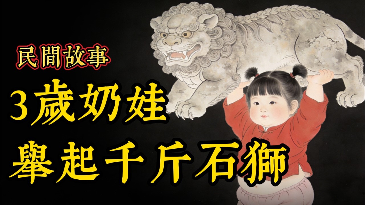 笑我生了“小飯桶”？地主搶親，3歲女兒竟單手舉起千斤石獅，砸得惡霸全家下跪喊祖宗！