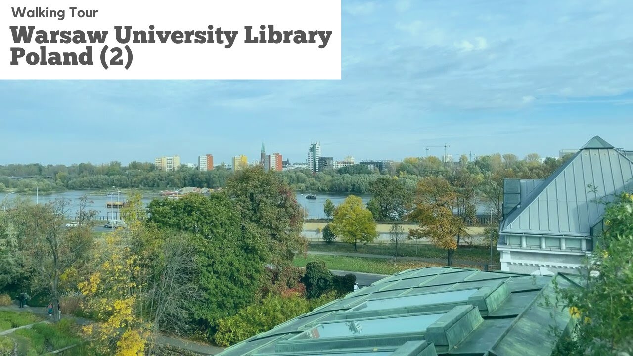 Beautiful building of Warsaw University new library: Walking tour in Poland