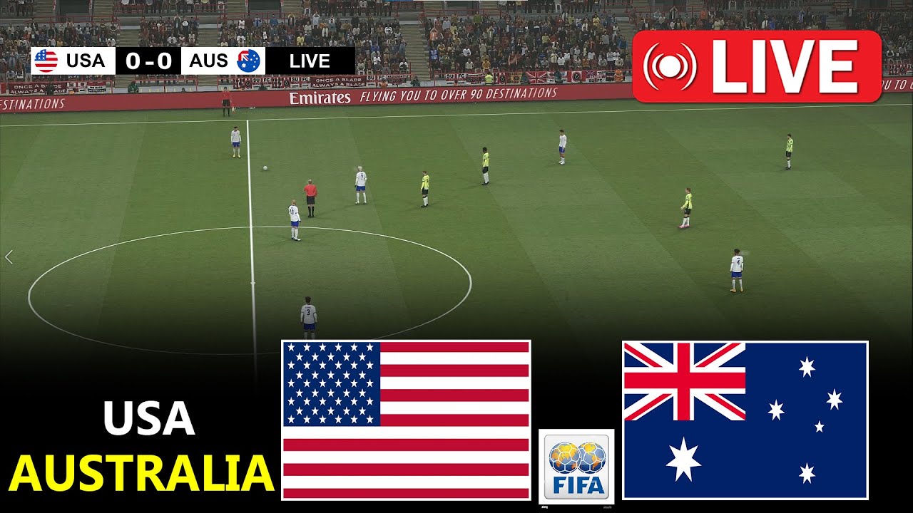 PES 21 Simulation Gameplay |  USA vs Australia | International Friendly Football Match 2025 
